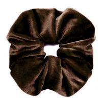 scrunchie Velvet Dark brown - thumbnail