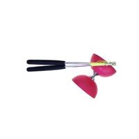 Eureka Rubber diabolo met aluminium stokken - roze - thumbnail