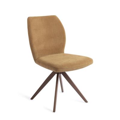 Jesper Home Draaibare Eetkamerstoel 'Ikata' Turn Brown, kleur Honey Harvest