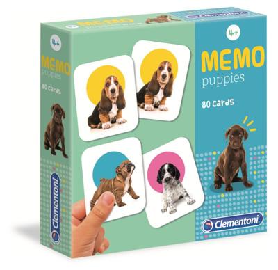 Clementoni Bordspel Memo Puppies - 80 kaarten