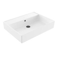 Wastafel Sanilux Edge Keramiek 60 0 Kraangaten Glans Wit - thumbnail