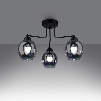 Symmetrische zwarte Kroonluchter FILLAN 3