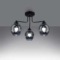 Symmetrische zwarte Kroonluchter FILLAN 3 - thumbnail