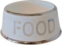 Hondeneetbak wit/zilver Food 18 cm Eet-en-drinkbakken-hond Gebr. de Boon - Gebr de boon - thumbnail