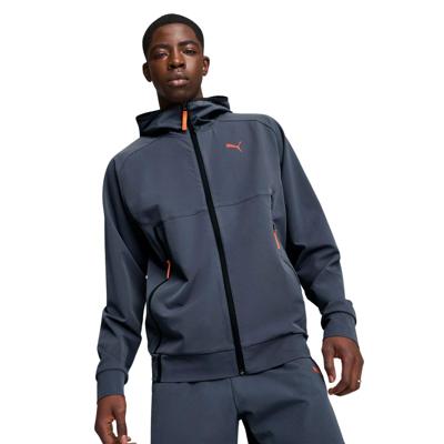 PUMA Pumatech Woven Trainingsjack 2024-2025 Donkergrijs Oranje PUMA Pumatech Woven Trainingsjack 2024-2025 Donkergrijs Oranje