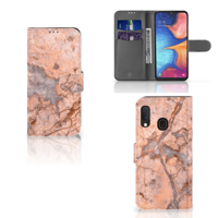 Samsung Galaxy A20e | Bookcase | Marmer Oranje - thumbnail