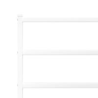 Bedframe met hoofd- en voeteneinde metaal wit 150x200 cm - thumbnail