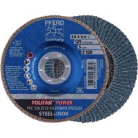 PFERD TOOLS 67789126 PFC 125 Z 120 SG POWER STEELOX Lamellenschijf Diameter 125 mm Boordiameter 22.23 mm Korrelgrootte (num) 120 RVS, Staal 10 stuk(s) - thumbnail