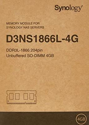 Synology D3NS1866L-4G Synology Werkgeheugen voor NAS DDR3L 4 GB 1 x 4 GB 1866 MHz 204-pins SO-DIMM D3NS1866L-4G