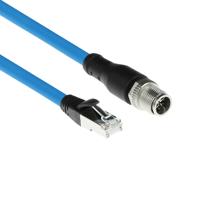 ACT SC4900 Industriële Sensor Kabel | M12X 8-Polig male Chassis naar RJ45 | Superflex SF/UTP TPE kabel | Afgeschermd | IP67 | Blauw | 1,5 meter - thumbnail