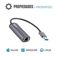 Adapter USB naar Netwerk RJ45 iggual Gigabit - thumbnail