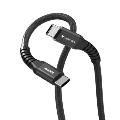Verbatim Sync & Charge USB-C naar USB-C 60W Magnetic 120cm - Zwart