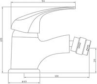 Schutte ATHOS PLUS ééngreepsmengkraan bidet | chroom
 41200 - thumbnail