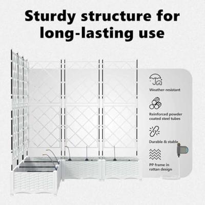 Tuin Bloempot 5 pcs Wit Staal