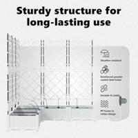 Tuin Bloempot 5 pcs Wit Staal - thumbnail