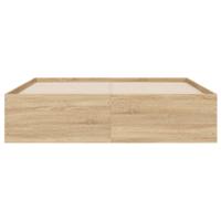 Bedframe met lades bewerkt hout sonoma eikenkleurig 120x200 cm - thumbnail