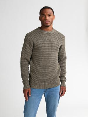 Petrol Knitwear Round Neck Basic M-3050-kwr241 Trui 6174 Mossy Stone