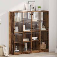 Highboard 2 pcs Oud Hout 136 x 37 x 142 cm Bewerkt hout - thumbnail