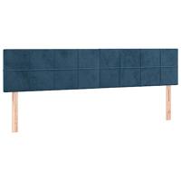 Boxspring met matras fluweel donkerblauw 180x200 cm - thumbnail