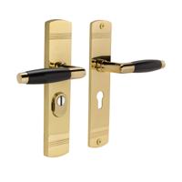 De Oude Deurklink Retro buitendeurbeslag klink/klink PC55 glanzend messing - thumbnail