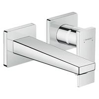 Hansgrohe Metropol ééngreeps wastafelmengkraan afbouwdeel met voorsprong 165 mm en PushOpen afvoerplug, chroom - thumbnail