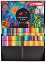 STABILO ARTY Creative Set viltstift Medium Blauw, Blush, Karmijn, Groen, Grijs, Khaki, Lila, Limoen, Oker, Oranje, Paars, Turkoois, Violet, Geel - thumbnail