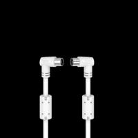 Hama Antennekabel, coaxstekker - coaxkoppeling, 90 graden, 3,0 m, 90 dB TV accessoire Wit - thumbnail