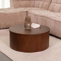 LABEL51 Ronde Salontafel 'Oliva' Walnoot Eiken, 70cm - thumbnail