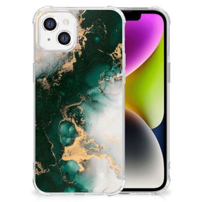 Anti-Shock Hoesje voor iPhone 14 Marmer Groen Anti-Shock Hoesje voor iPhone 14 Marmer Groen