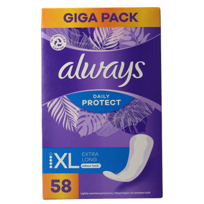 Always Inlegkruisjes daily protection extra long 58 Stuks Always Inlegkruisjes daily protection extra long 58 Stuks