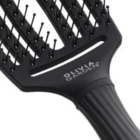 Olivia Garden Fingerbrush Double Bristles Black M - thumbnail