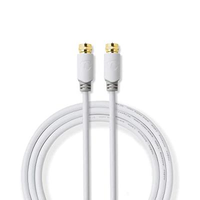Nedis Satelliet- en Antennekabel | F-Male naar F-Male | 3 m | Wit | 1 stuks - CSBW41000WT30 CSBW41000WT30 Nedis Satelliet- en Antennekabel | F-Male naar F-Male | 3 m | Wit | 1 stuks - CSBW41000WT30 CSBW41000WT30
