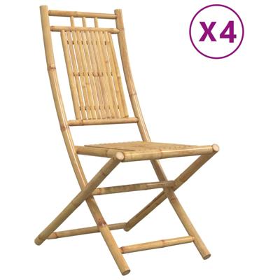 Tuinstoelen 8 st inklapbaar 46x66x99 bamboe