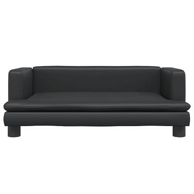 Kinderbank 80x45x30 cm kunstleer zwart