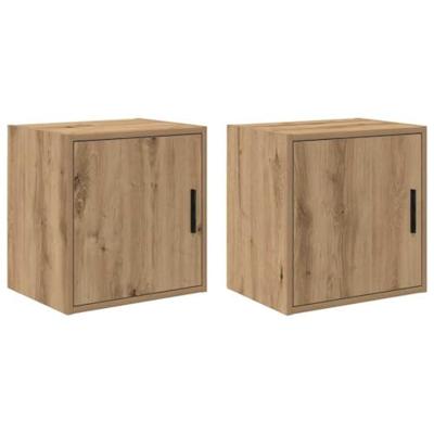 VidaXL Garagewandkasten 2 st spaanplaat ambachtelijk eikenhout VidaXL Garagewandkasten 2 st spaanplaat ambachtelijk eikenhout