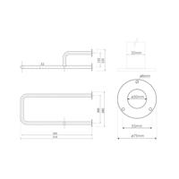 Handgreep Sapho Handicap Rechts 50 cm Wit - thumbnail