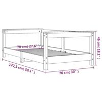 Kinderbedframe 70x140 cm massief grenenhout - thumbnail