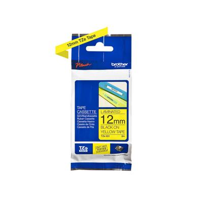 Brother Printlintcassette TZE-631 geel/zwart 12 mm