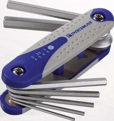 Promat/Tecwerk Schroevendraaierset | 7-delig uitklaphouder | SW 2-8 mm | S2-staal - 4000825117