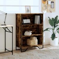 Boekenkast 80x31x106 cm bewerkt hout gerookt eikenkleurig - thumbnail