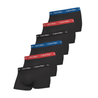 Calvin Klein 6-pack boxershorts trunk - zwart/rood/blauw - thumbnail
