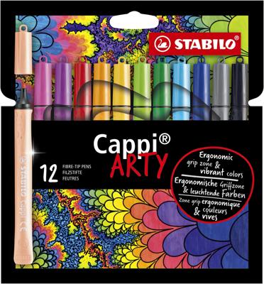 Viltstift stabilo cappi 168/12 arty m 12st assorti | 6 stuks Viltstift stabilo cappi 168/12 arty m 12st assorti | 6 stuks