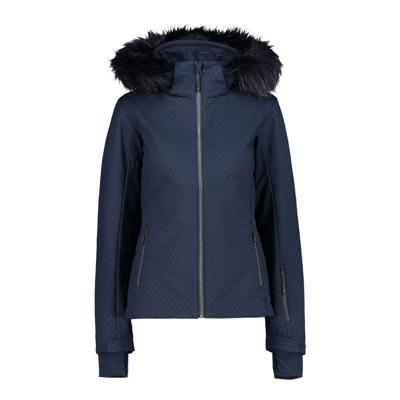 CMP Zip Hood Jas Dames Softshell Black Blue 36 CMP Zip Hood Jas Dames Softshell Black Blue 36
