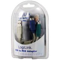 LogiLink USB 1.1 Aansluitkabel [1x USB 1.1 stekker A - 2x PS/2-bus] Adapter 15.00 cm - thumbnail