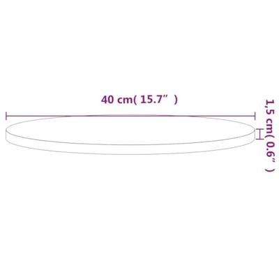 Tafelblad rond 40x1,5 cm massief beukenhout - thumbnail