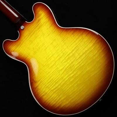 Gibson Original Collection ES-335 Figured Iced Tea semi-akoestische gitaar met koffer - thumbnail