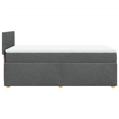 Boxspring met matras stof donkergrijs 90x190 cm