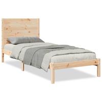 Bedframe extra lang zonder matras massief hout 100x210 cm - thumbnail