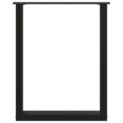 Salontafelpoten 2 st U-vormig 60x(72-73) cm staal zwart