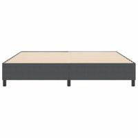 Boxspring bed Donkergrijs 200 x 200 cm Katoenen stof - thumbnail